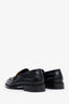 Prada Black Leather Round Toe Loafers Size 37.5