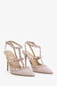 Valentino Blush Pink Patent Leather Cage Rockstud Heels Size 39