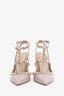 Valentino Blush Pink Patent Leather Cage Rockstud Heels Size 39
