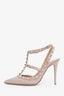 Valentino Blush Pink Patent Leather Cage Rockstud Heels Size 39