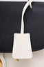 Burberry Black/White Leather DK88 Medium Top Handle Bag With Strap
