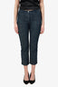 Pre-Loved Chanel™ 05C Blue Denim Pearl CC Embellished Jeans Size 38