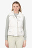 Burberry London White Down Zip Vest Size S