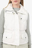 Burberry London White Down Zip Vest Size S