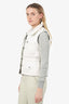 Burberry London White Down Zip Vest Size S