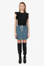 Miu Miu Blue Denim Mini Skirt Size 38