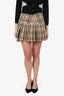 Burberry Check Wool Pleated Mini Skirt Size 4