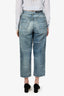 Balenciaga Blue Logo Denim Straight Leg Jeans Size 27 (Altered)