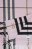 Burberry Pink Nova Check Cashmere Tartan Scarf with 'DK' InitIals