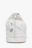 Loewe White Leather 'Anton' Backpack With Pouch