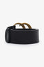 Gucci Black/Gold Leather GG Belt Size 75/30