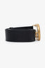 Gucci Black/Gold Leather GG Belt Size 75/30