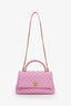 Pre-Loved Chanel™ 23P Pink Caviar Medium Coco Top Handle Bag With Strap