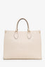 Louis Vuitton Cream Monogram Empreinte Leather OnTheGo MM