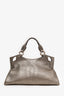 Cartier Silver Metallic Leather 'Marcello' De Cartier Shoulder Bag