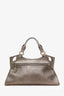Cartier Silver Metallic Leather 'Marcello' De Cartier Shoulder Bag
