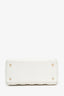 Christian Dior 2019 White Cannage Medium Lady Dior Top Handle