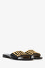 Christian Dior Black 'Revolution' Logo Slide Sandals Size 35