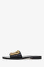 Christian Dior Black 'Revolution' Logo Slide Sandals Size 35