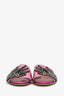 Gucci Pink Satin Crystal Embellished Sandals Size 35.5
