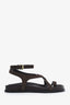 A.Emery Merlot Suede/Leather Jalen Slim Sandals Size 39