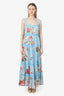 Hemant and Nandita Blue Tula Sleeveless Maxi Dress Size XL