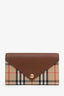 Burberry Beige/Brown House Check Hannah Envelope Wallet On Strap