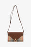 Burberry Beige/Brown House Check Hannah Envelope Wallet On Strap