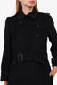 Burberry Black Wool/Cashmere Belted Coat Size 6