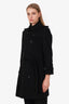 Burberry Black Wool/Cashmere Belted Coat Size 6