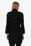 Burberry Black Wool/Cashmere Belted Coat Size 6