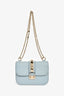 Valentino Blue Leather Roman Stud Shoulder Bag