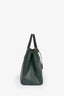Prada Dark Green Saffiano Leather Double Zip Large Galleria wtih Strap