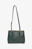 Prada Dark Green Saffiano Leather Double Zip Large Galleria wtih Strap