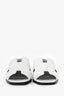 Hermès White Leather 'Helia 60' Sandals Size 39