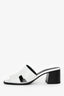 Hermès White Leather 'Helia 60' Sandals Size 39