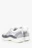 Pre-Loved Chanel™ Light Grey Fabric/Suede Sneakers Size 39.5