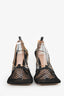 Bottega Veneta Black Mesh Square Toe Heels Size 39.5
