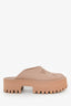 Gucci Beige GG Rubber Platfrom Clogs Size 38