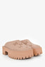 Gucci Beige GG Rubber Platfrom Clogs Size 38