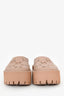 Gucci Beige GG Rubber Platfrom Clogs Size 38