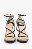 Christian Louboutin Black Patent/PVC Aqua Ronda Slingback Sandals Size 41