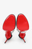 Christian Louboutin Black Patent/PVC Aqua Ronda Slingback Sandals Size 41