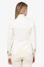 Smythe White Linen Single Breasted Blazer Size 4