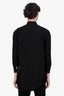 Comme Des Garcons Homme Black Poplin Asymmetrical Button Up Shirt Size XS Mens
