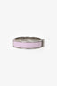 Hermès Light Pink Enamel Palladium Plated Clic H Narrow Bracelet