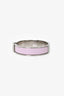 Hermès Light Pink Enamel Palladium Plated Clic H Narrow Bracelet