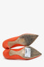 Christian Dior Orange Suede Leather Pointed Toe Heels Size 37