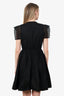 Sandro Black Cotton Button-Down Tiered Dress Estimated Size Small