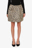 Valentino Cheetah Print Ruffled Mini Skirt Size 40